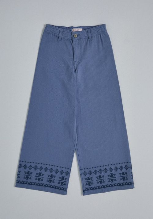 Pantalón Marine Wide Leg Full Bordado