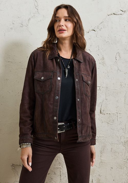 Chaqueta Bolsillos en Pecho con Botón