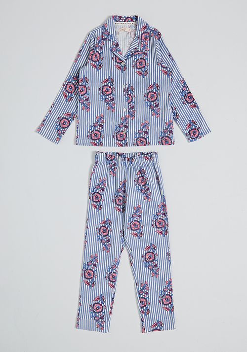 Pijama Full Estampado Tela Fluida y Vuelito Día de la Madre