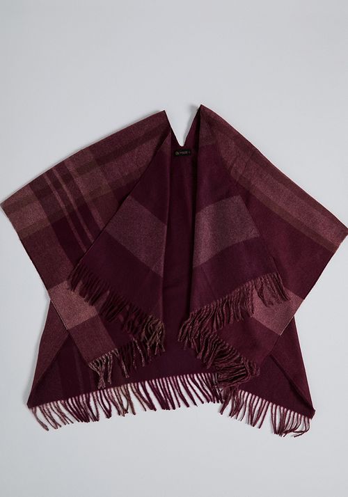 Poncho Tipo Chal Kimono con Flecos