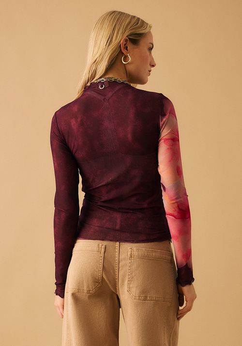 Polera cuello smock